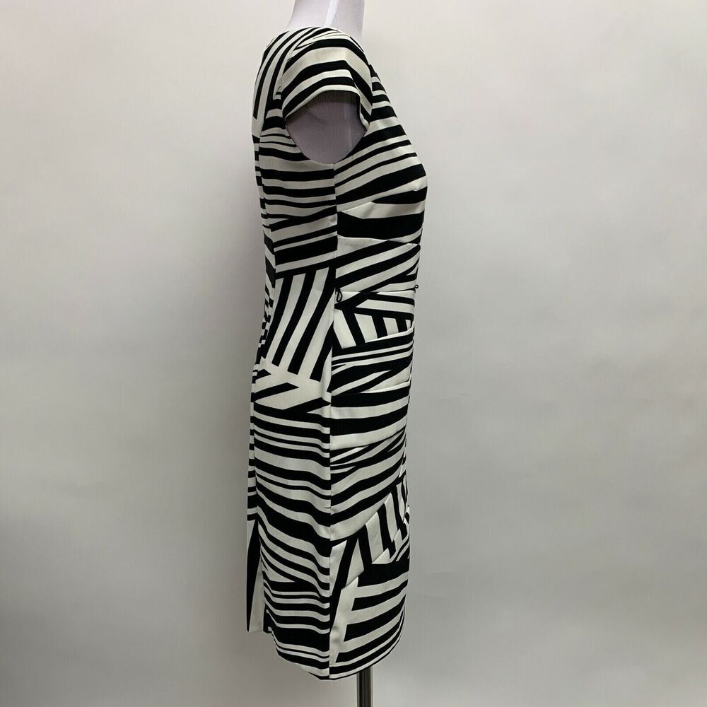 Alyx Limited Women's Dress 6 Black White Multicolor Striped Bodycon - Picture 5 of 8